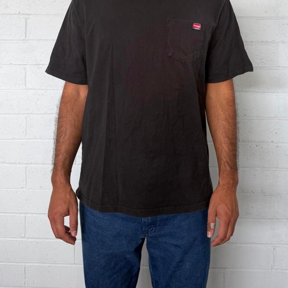 Wrangler Workwear Mens Black Pocket Tee Short Sleeve Shirt XL